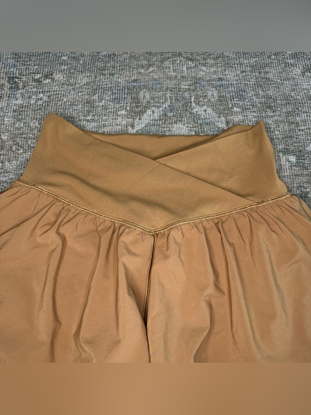 Offline Aerie Real Me Crossover Shorts Camel Yellow/Brown Size Small - Picture 2 of 5